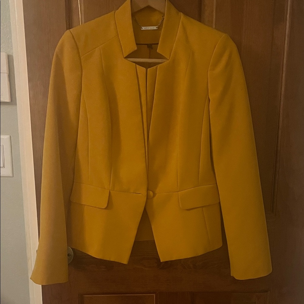 White House Black Market Yellow Women's Blazer